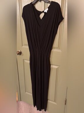 Michael Stars Black V-Neck Jumpsuit